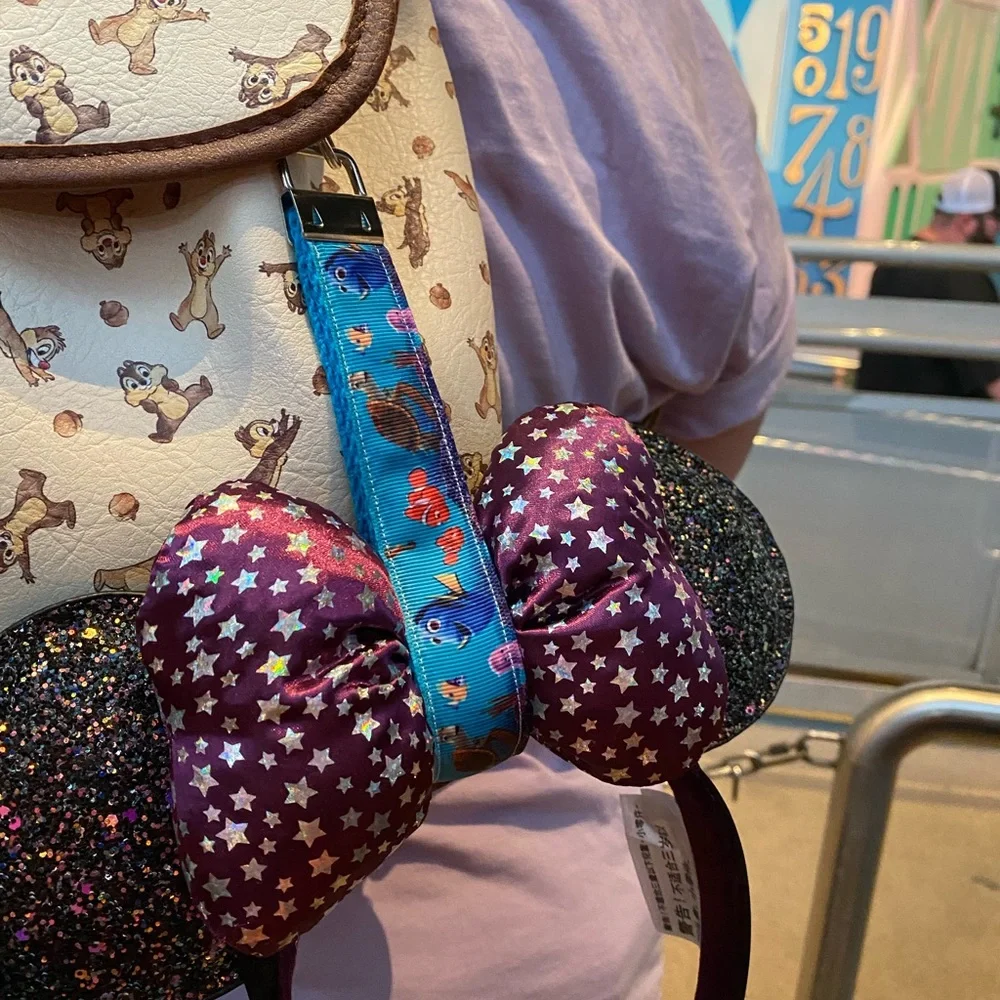Handmade Minnie ears holder keychain in Finding Nemo design